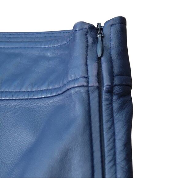 PJK - Patterson J. Kincaid Flirty A-Line Pleated Flair Lambskin Skirt Womens XS - Picture 9 of 12